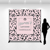 Lofaris Personalized Black Pink Last Rodeo Party Backdrop